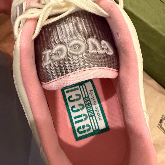 Gucci Women's Pink and Gray Sneakers - Picture 14 of 16